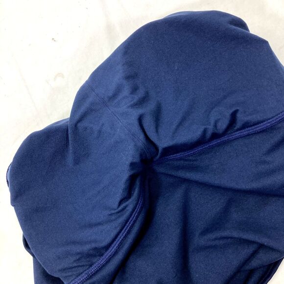 Athleta Tankini Swim Suit Top Blue Strappy Open Back Ruched Side XL Women Padded - Picture 12 of 14